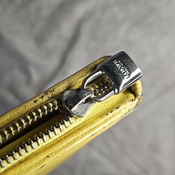 LOEWE Light Pale Yellow Calfskin Leather Silver Lock Long Zippy Wallet - Picture 3 of 9